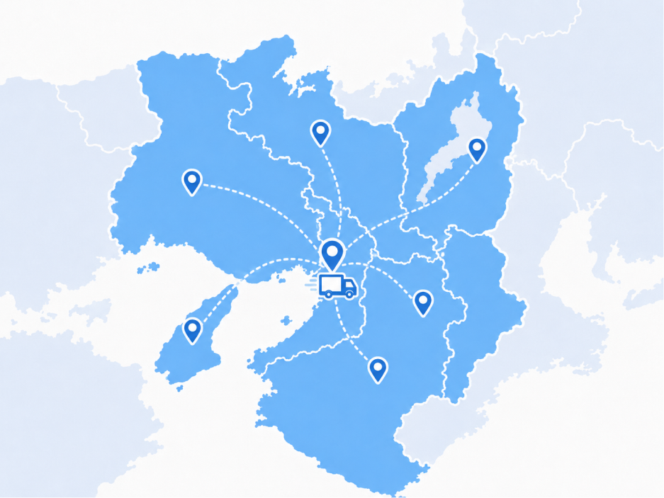 近畿圏内配送のイメージ